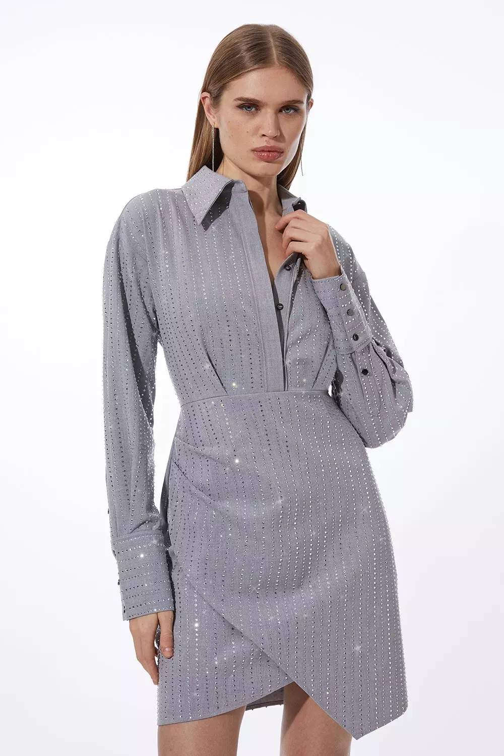 Karen millen hot sale grey dress